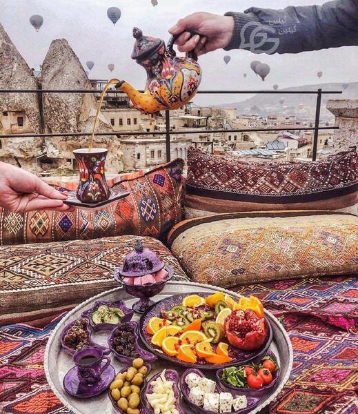 عکس نوشته صبح بخیر با صبحانه