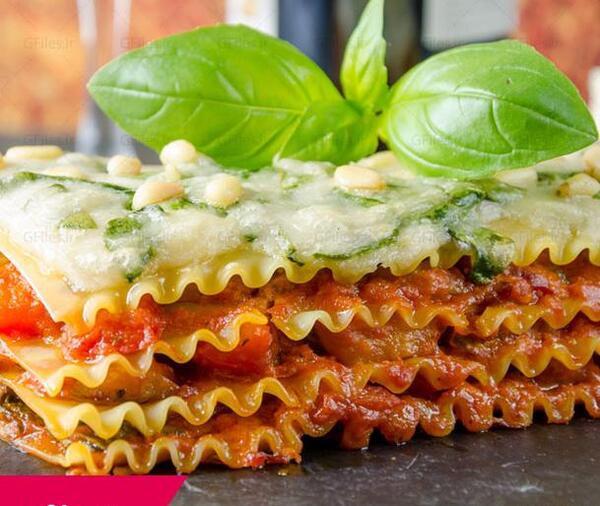 عکس غذای لازانیا