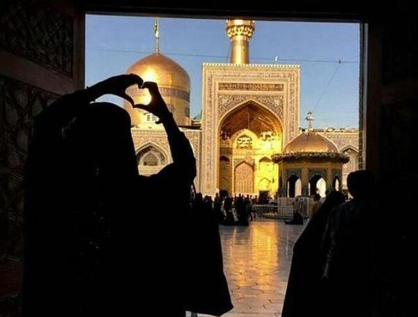عکس عاشقانه دونفره در حرم امام رضا