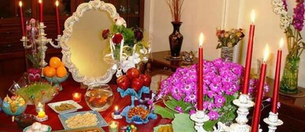عکس ایده تزیین سفره هفت سین عروس
