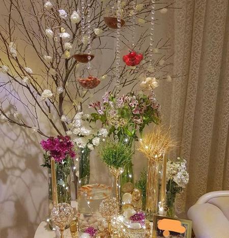 عکس ایده تزیین سفره هفت سین عروس