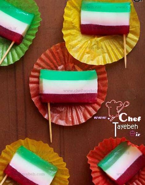 عکس ژله شکل پرچم ایران