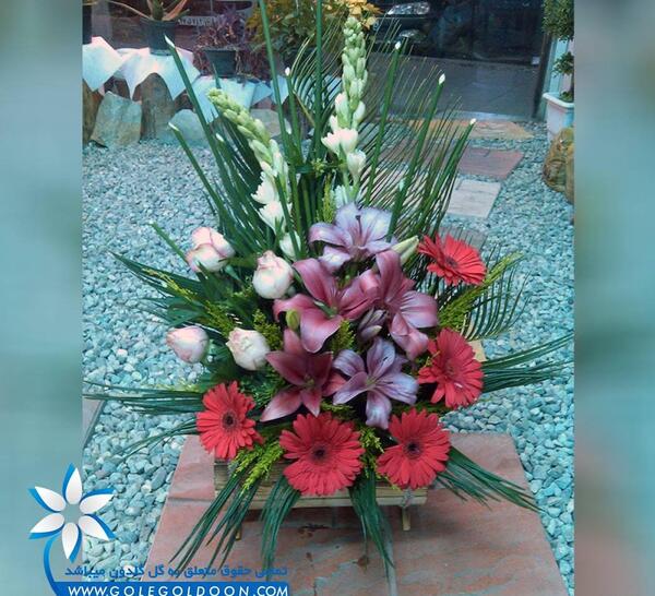 عکس یه سبد گل مریم