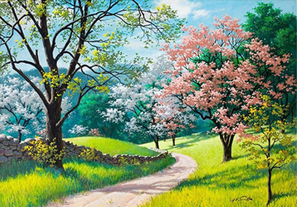 عکس منظره نقاشی رنگ روغن