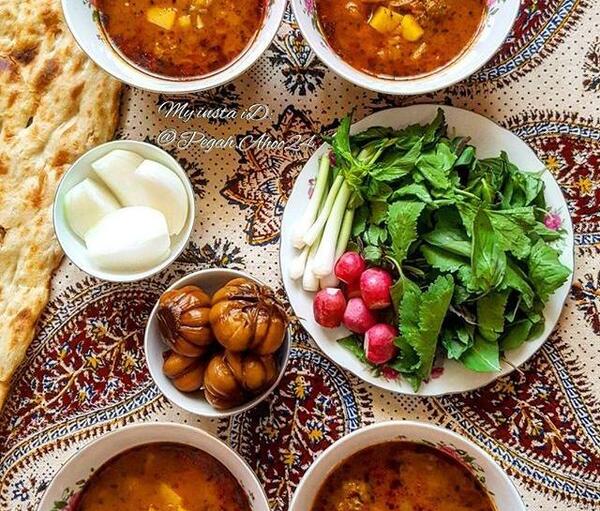 عکس سفره آبگوشت