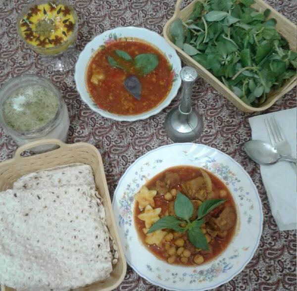 عکس سفره آبگوشت