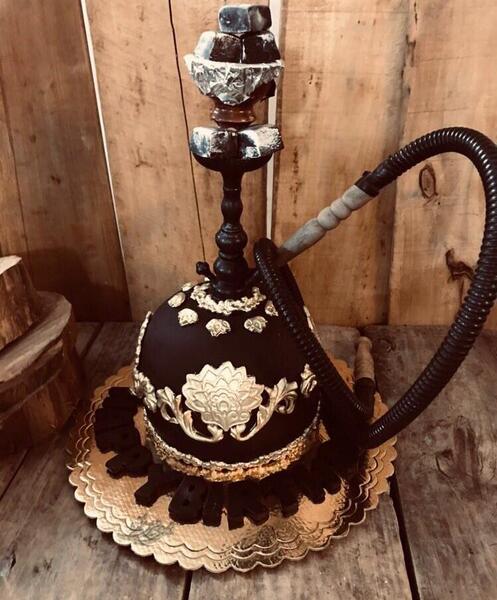 عکس قلیون روی کیک