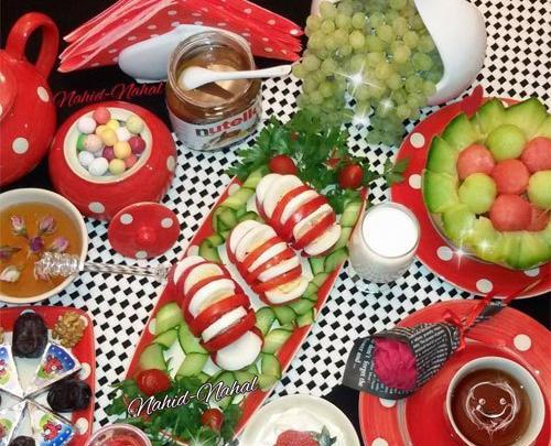 عکس ایده جالب برای تزیین صبحانه