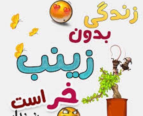 عکس نوشته های اسم زینب