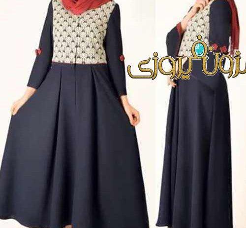 عکس مدل مانتو بلند پیله دار