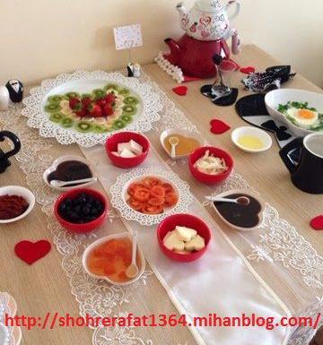 عکس ایده تزیین صبحانه عروس