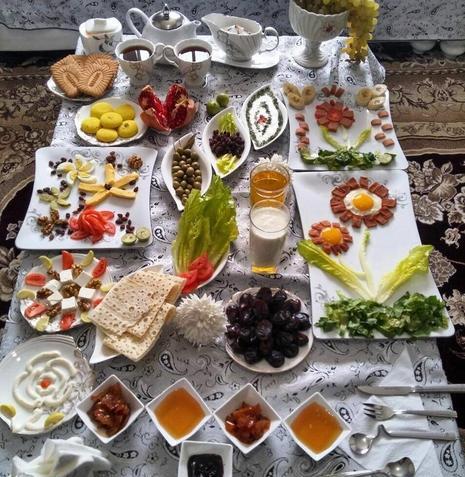 عکس ایده تزیین صبحانه عروس