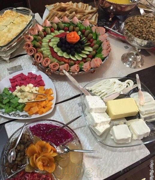 عکس ایده تزیین صبحانه عروس