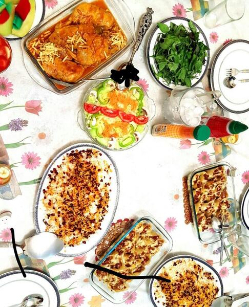 عکس غذا برای افطار