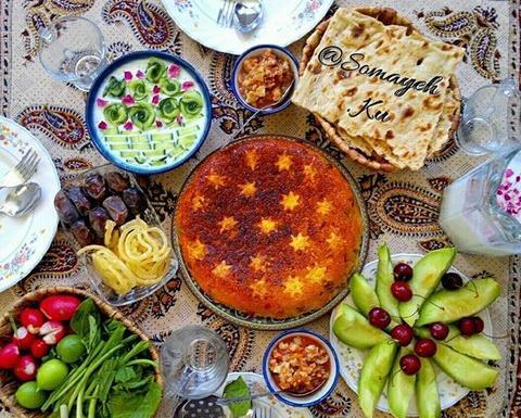 عکس غذا برای افطار