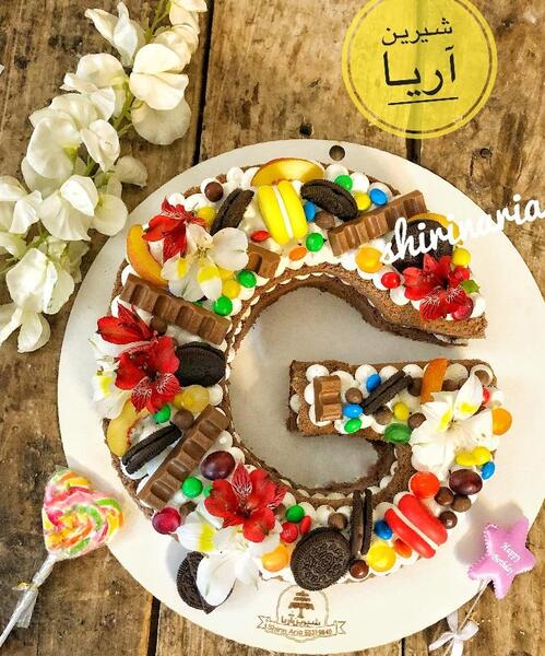عکس کیک حروف