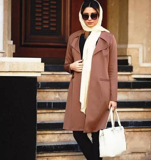 عکس مدل مانتو جدید قهوه ای