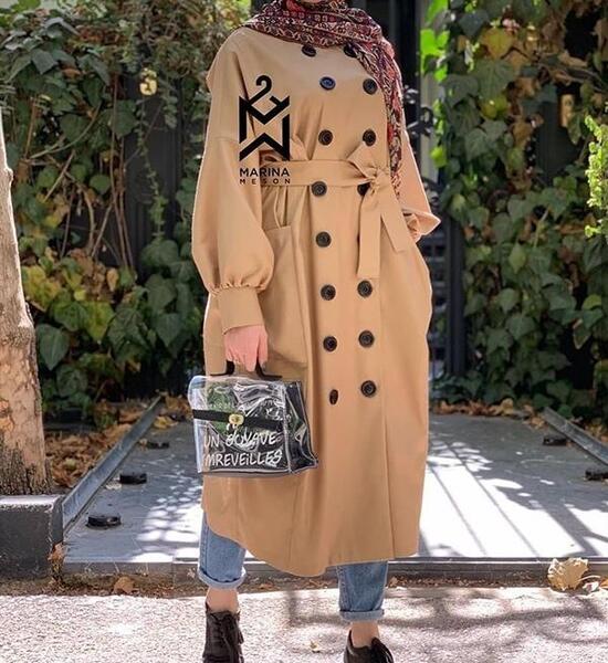 عکس مدل مانتو جدید قهوه ای