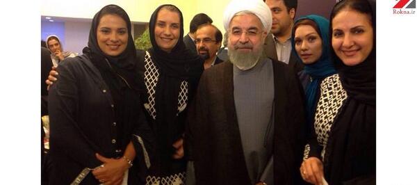 عکس با حجاب روحانی