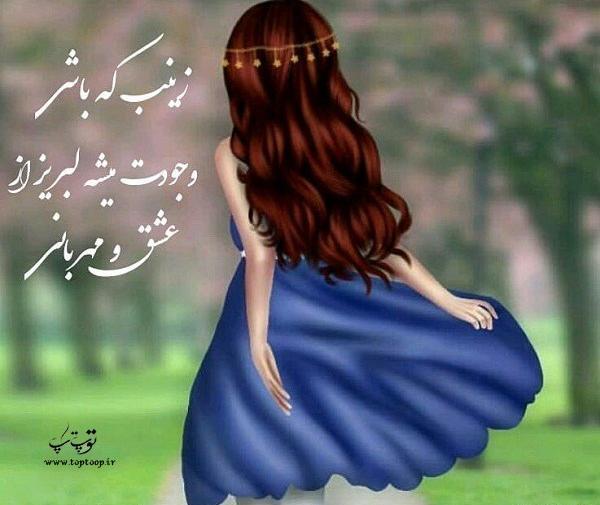 عکس نوشته خصوصیات زینب