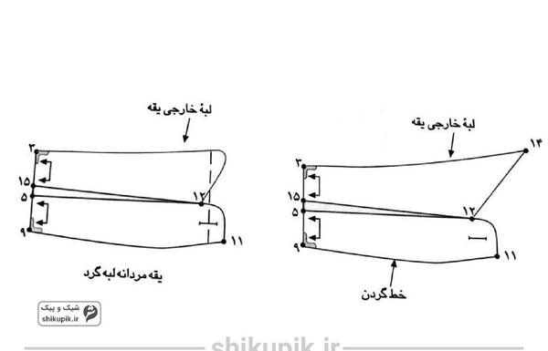 عکس یقه مردانه پایه سرخود