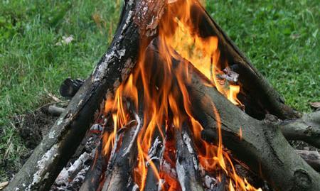 عکس آتش چوبی
