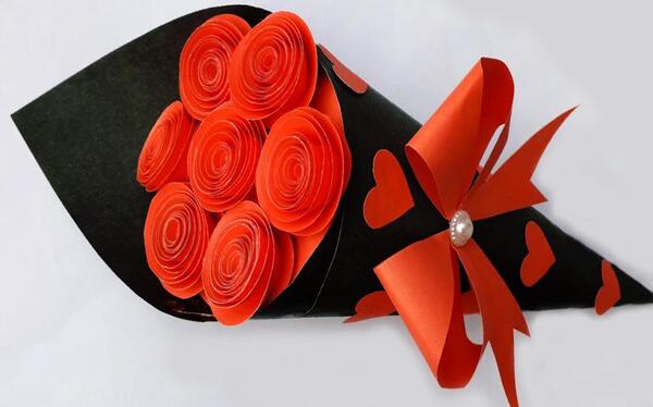 عکس دسته گل کاغذی