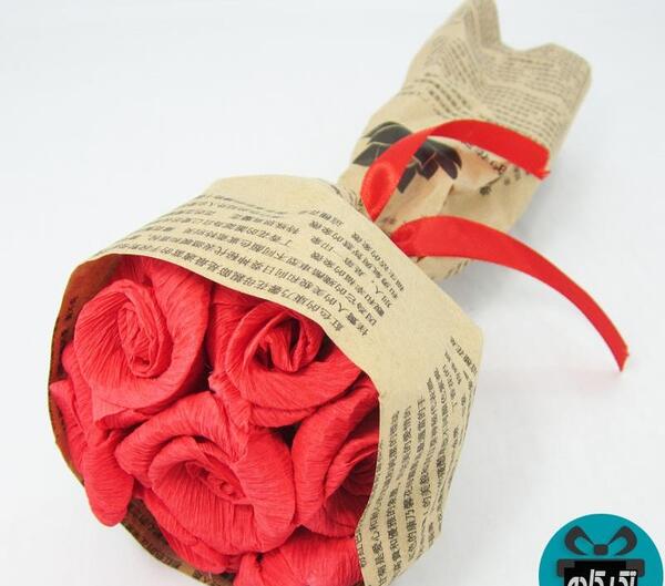 عکس دسته گل کاغذی