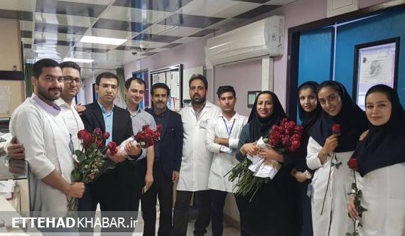 عکس حسن حیدری در بیمارستان