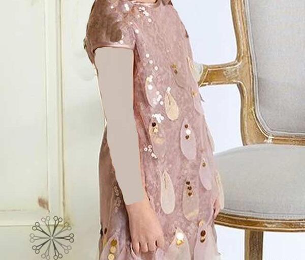 عکس لباس مجلسی صورتی چرک