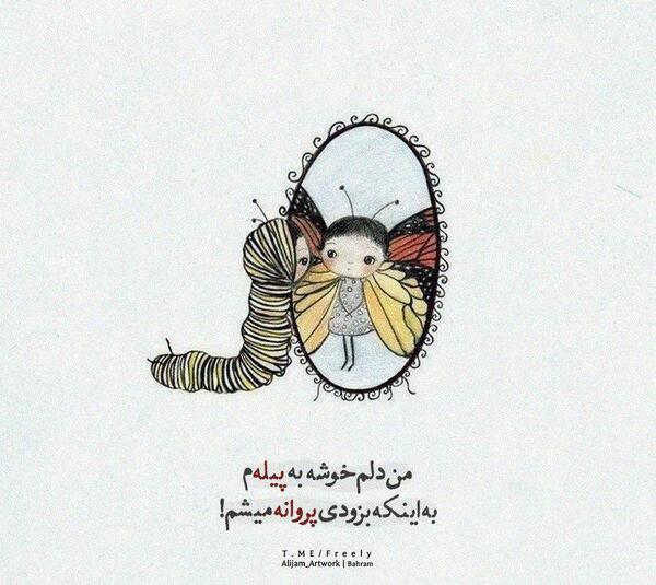 عکس نوشته پیله پروانه