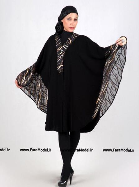 عکس مدل مانتو جدید خفاشی دخترانه