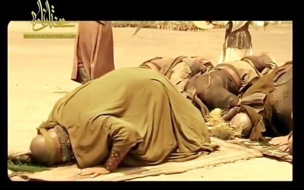 عکس امام حسین هنگام نماز