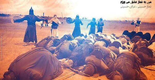 عکس امام حسین هنگام نماز