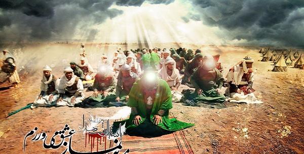 عکس امام حسین هنگام نماز