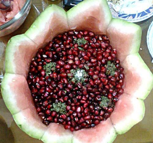 عکس ایده انار برای شب یلدا