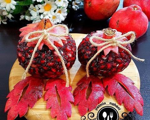 عکس ایده انار برای شب یلدا