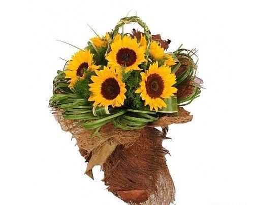 عکس دسته گل آفتابگردان