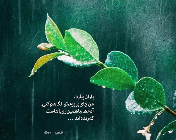 عکس نوشته عصر بارانی