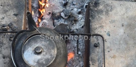 عکس آتش و کتری