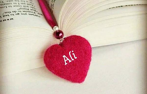 عکس نوشته علی قلب