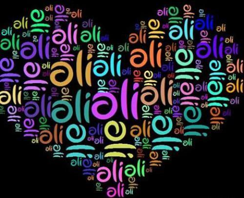 عکس نوشته علی قلب