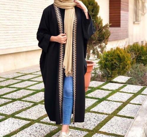 عکس مدل مانتو عبایی اسپرت جدید