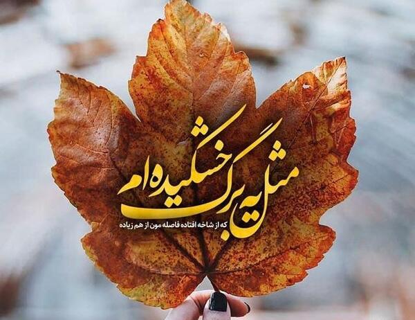 عکس نوشته باران و پاییز