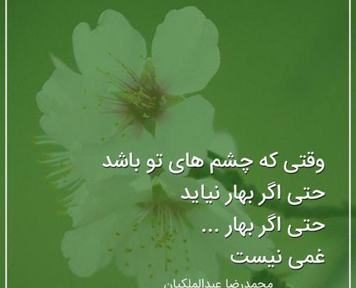 عکس نوشته صدای پای بهار می آید