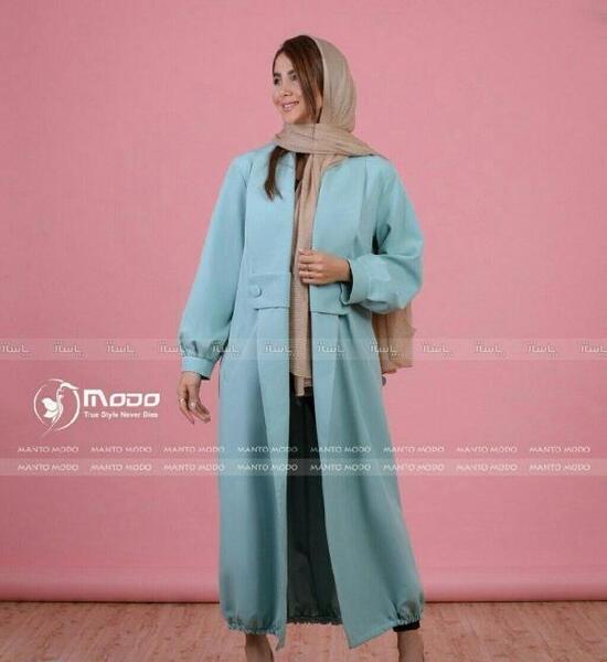 عکس مدل مانتو جلو باز یقه آرشال