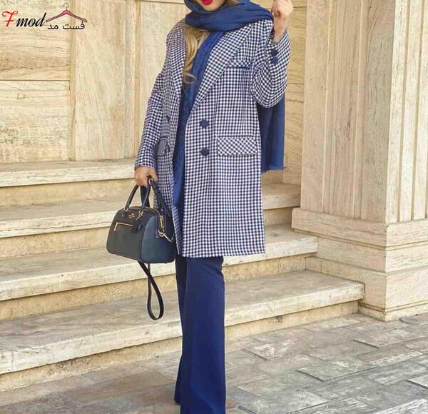 عکس مدل مانتو دخترانه طرح دار