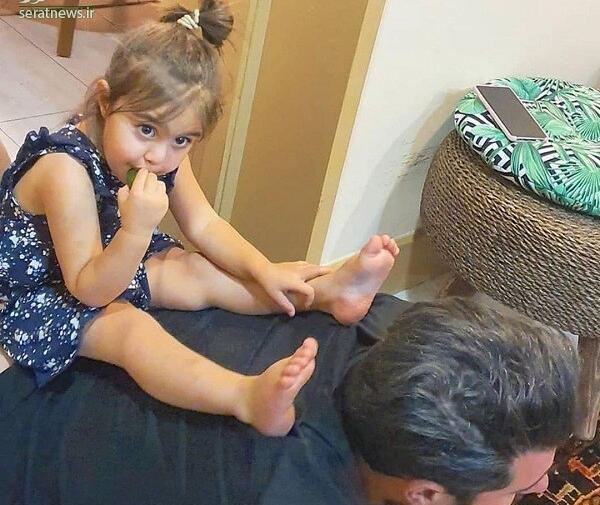 عکس محسن کیایی و دخترش