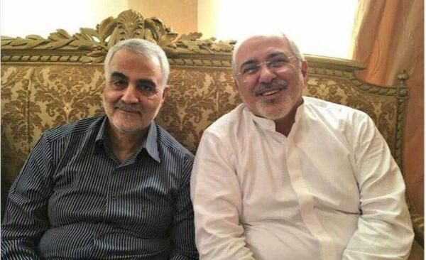 عکس ظریف و سردار سلیمانی