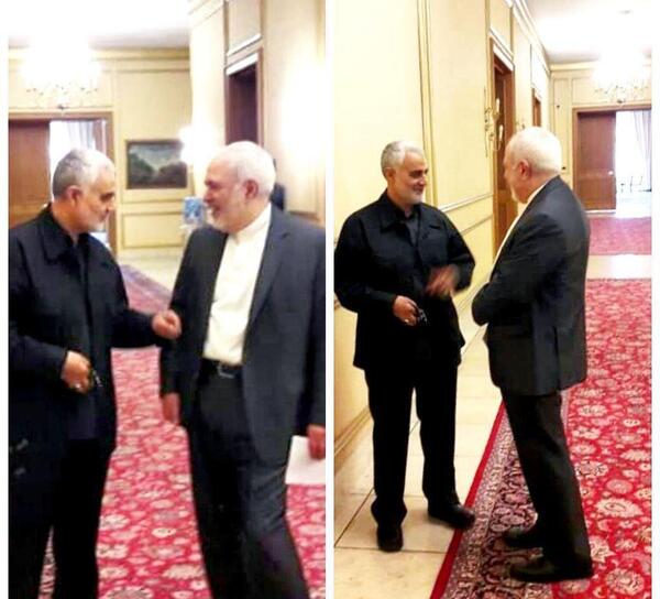 عکس ظریف و سردار سلیمانی